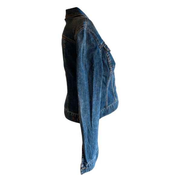 90s Long Sleeve Denim Basic Button Down Jean Jacket - Picture 7 of 11